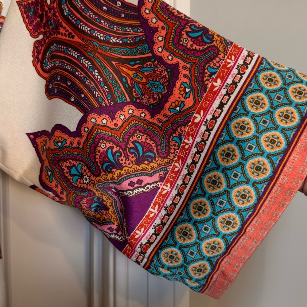 Chico's Multicolor Elephant Print/Reversible Kimono - Picture 5 of 9